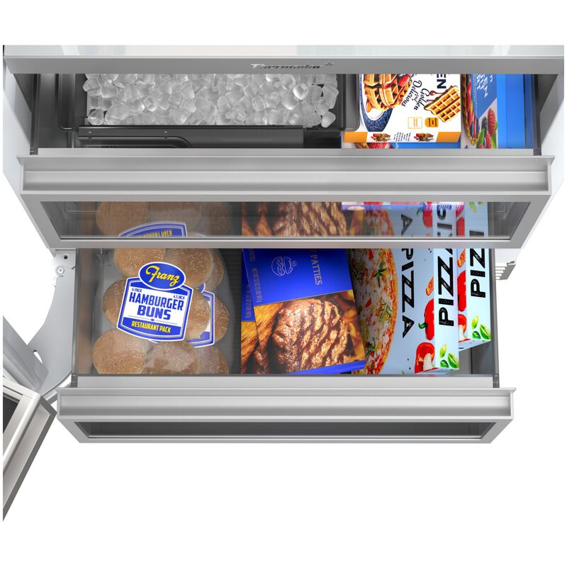 Thermador Freedom Collection 24 in. 14.2 cu. ft. Built-In Smart Triple Drawer Upright Freezer with Ice-Maker & Adjustable Shelves - Custom Panel Ready, , hires