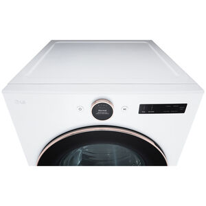 LG 27 in. 7.4 cu. ft. Smart Stackable Gas Dryer with AI Sensor Dry, TurboSteam, Sanitize & Steam Cycle - White, White, hires