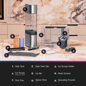 GE Profile 14 in. Smart Ice Maker with 3 lb. Ice Storage & Digital Control - Carbon Black, , hires