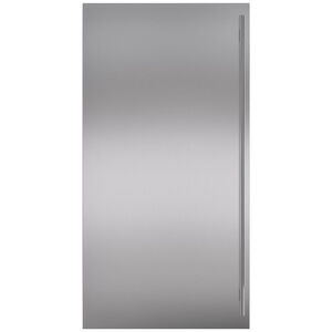 Sub-Zero Flush Inset Refrigerator Door Panel with Tubular Handle - Stainless Steel, , hires