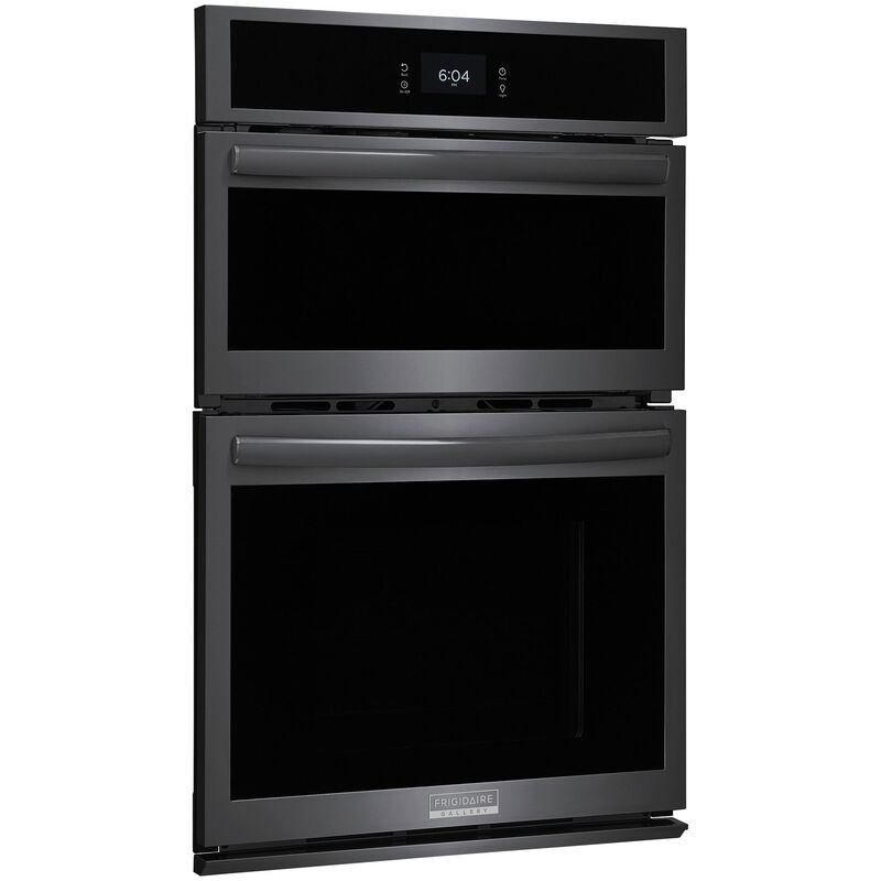 Frigidaire Gallery 27 in. 5.5 cu. ft. Steam Electric Microwave/Wall Oven Combo with True European Convection - Black Stainless, Black Stainless, hires