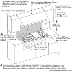 Thermador Professional Series 36 in. 6-Burner Natural Gas Rangetop with Simmer Burner & Power Burner - Stainless Steel, , hires