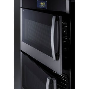 GE Profile 30 in. 10 cu. ft. Smart Top Control Electric Double Wall Oven with True European Convection - Stainless Steel, , hires