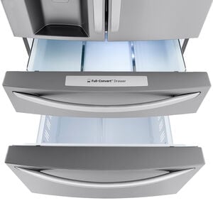 LG 36 in. 29.5 cu. ft. Smart 4-Door French Door Refrigerator with Ice & Water Dispenser - PrintProof Stainless Steel, PrintProof Stainless Steel, hires