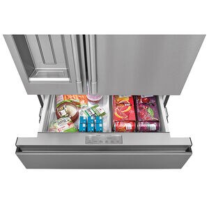 Frigidaire Professional 36 in. 21.4 cu. ft. Counter Depth 4-Door French Door Refrigerator with Ice & Water Dispenser - Stainless Steel, , hires