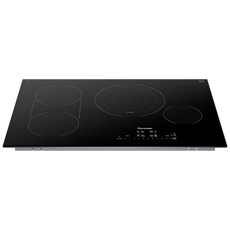 Thermador Masterpiece Series 30 in. 4-Burner Electric Cooktop with Power Burner - Black, , hires