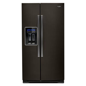 Whirlpool 36 in. 28.5 cu. ft. Side-by-Side Refrigerator with External Ice & Water Dispenser- Black Stainless Steel, Black Stainless Steel, hires