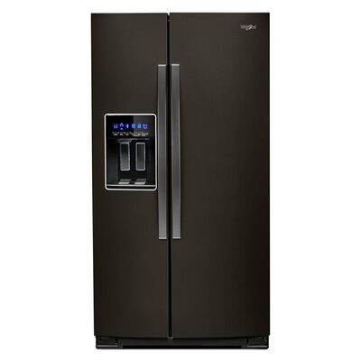 Whirlpool 36 in. 28.5 cu. ft. Side-by-Side Refrigerator with External Ice & Water Dispenser- Black Stainless Steel | WRS588FIHV