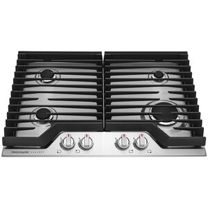 Frigidaire Gallery 30 in. 4-Burner Natural Gas Cooktop with Simmer Burner & Power Burner - Stainless Steel, , hires