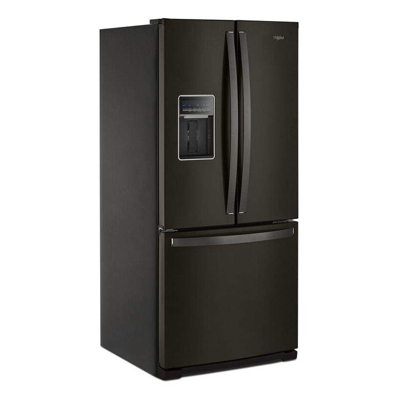 Whirlpool 30 in. 19.7 cu. ft. French Door Refrigerator with Water Dispenser - Black Stainless, Black Stainless, hires