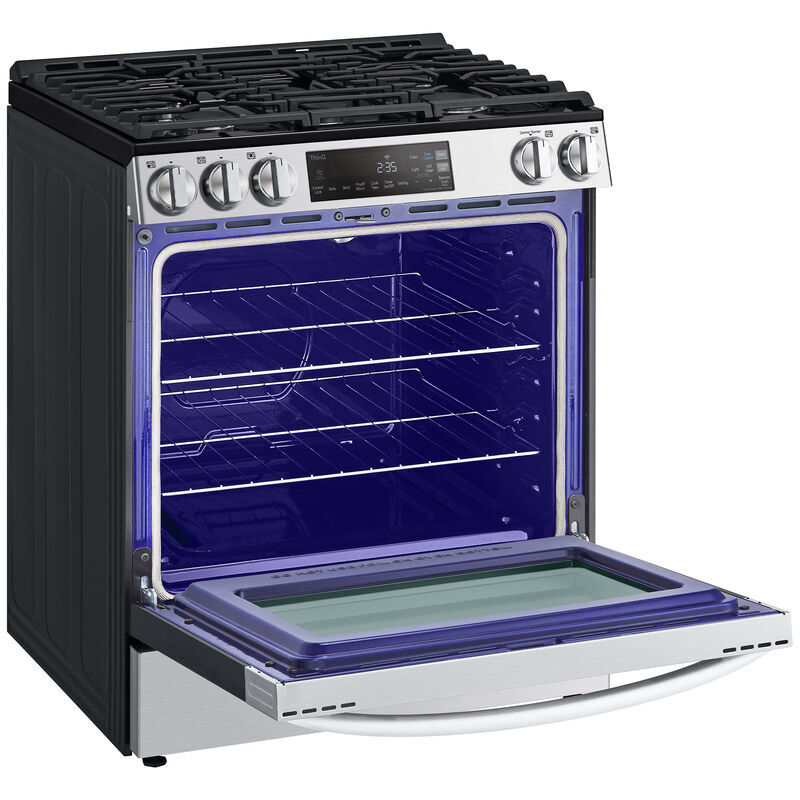 LG 30 in. 5.8 cu. ft. Smart Slide-In Gas Range with 5 Sealed Burners - PrintProof Stainless Steel, , hires