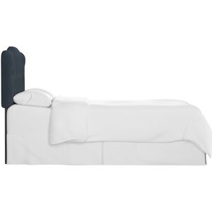 Skyline Furniture Tufted Linen Fabric Upholstered Queen Size Headboard - Navy, Navy, hires