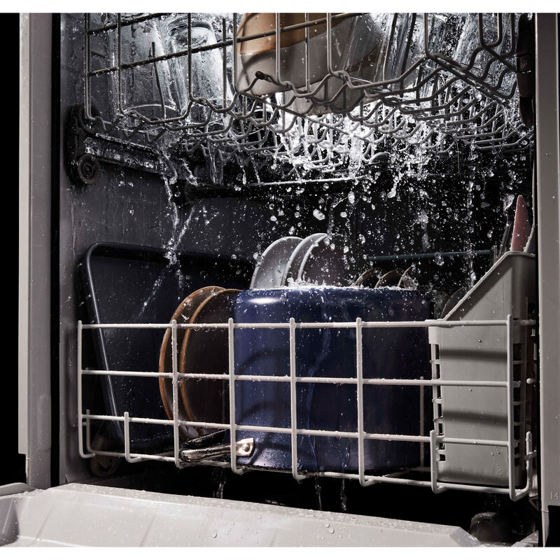 Whirlpool 24 in. Front Control Dishwasher with 57 dBa Sound Level & Pocket - Stainless Steel, Stainless Steel, hires