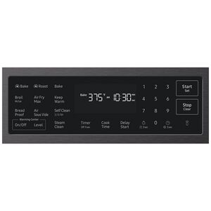 Samsung Bespoke 30 in. 6.3 cu. ft. Smart Air-Fry True European Convection Slide-In Electric Range with Radiant Burners - Matte Black Steel, Matte Black Steel, hires