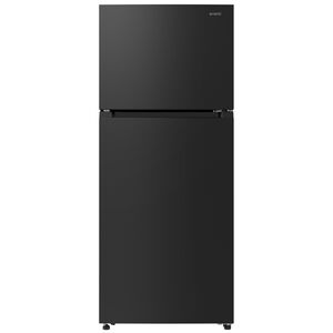Avanti 28 in. 14.6 cu. ft. Counter Depth Garage-Ready Top Freezer Refrigerator - Black, Black, hires