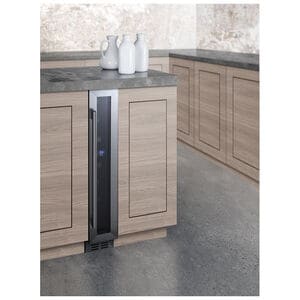 Summit 6 in. Undercounter Wine Cooler with Wood Racks, Single Temperature Zone & 7 Bottle Capacity - Stainless Steel, , hires
