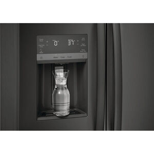 Frigidaire Gallery 36 in. 25.6 cu. ft. Side by Side Refrigerator with Ice & Water Dispenser - Black Stainless, Black Stainless, hires