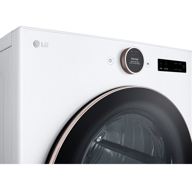 LG 27 in. 7.4 cu. ft. Smart Stackable Gas Dryer with AI Sensor Dry, TurboSteam, Sanitize & Steam Cycle - White, White, hires