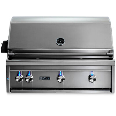 Lynx Professional 36 in. 4-Burner Built-In Liquid Propane Gas Grill with Rotisserie & Smoker Box - Stainless Steel | L36TRLP