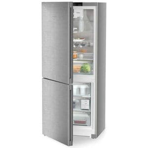 Liebherr Plus Series 30 in. 15.0 cu. ft. Left-Hinged Smart Counter Depth Bottom Freezer Refrigerator with Ice Maker - Silver, , hires