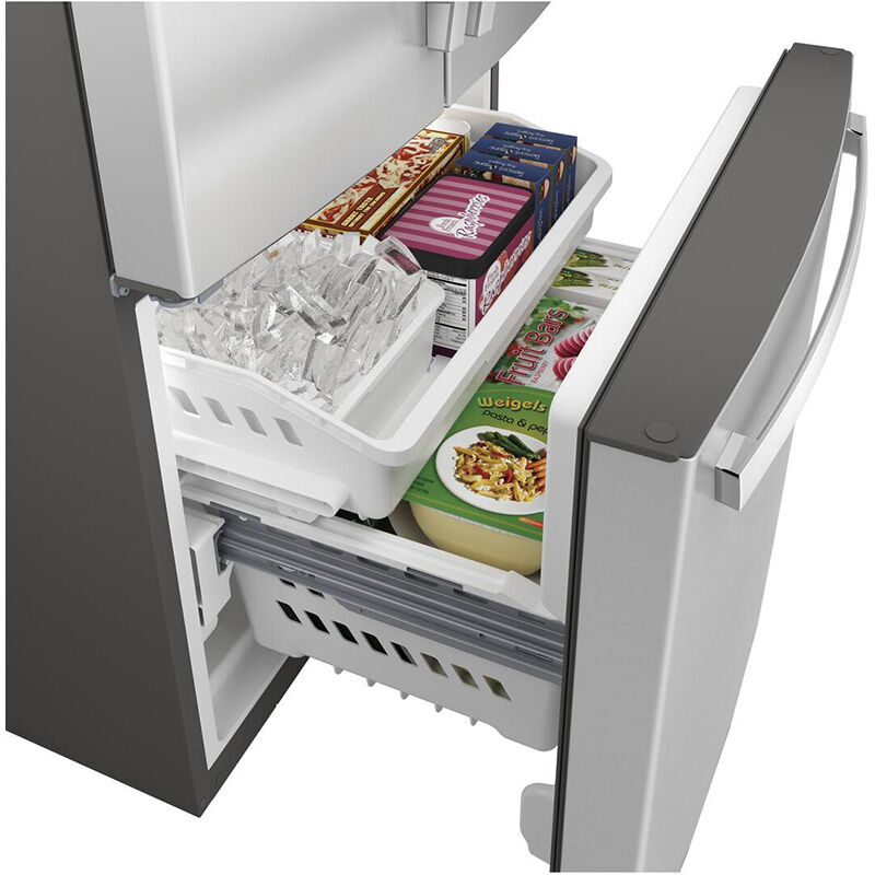 GE 33 in. 24.7 cu. ft. French Door Refrigerator with Internal Water Dispenser - Fingerprint Resistant Stainless, Fingerprint Resistant Stainless, hires