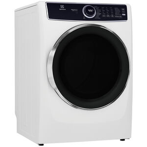 Electrolux 600 Series 27 in. 8.0 cu. ft. Stackable Gas Dryer with LuxCare Dry, Instant Refresh, Perfect Steam & Sanitize Cycle - White, White, hires