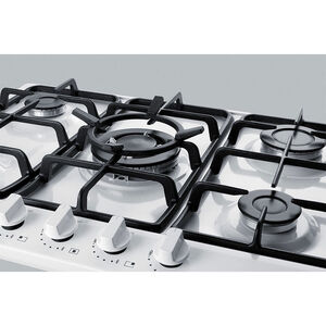 Summit 27 in. 5-Burner Natural Gas Cooktop - White, , hires