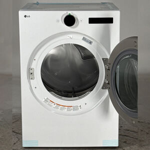 LG 27 in. 7.4 cu. ft. Smart Stackable Electric Dryer with AI Sensor Dry, TurboSteam, Sanitize & Steam Cycle - White (Open Box Good Condition), , hires