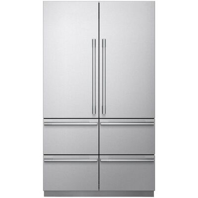 SKS 48 in. 26.0 cu. ft. Built-In Smart Counter Depth 6-Door French Door Refrigerator with Internal Water Dispenser - Stainless Steel | SKSFD4826SP