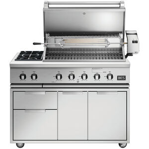 DCS Series 7 48 in. 3-Burner Built-In Natural Gas Grill with Side Burner, Rotisserie & Smoke Box - Stainless Steel, , hires