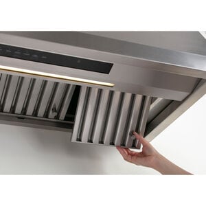 Monogram 48 in. Smart Ducted Standard Style Range Hood with 1220 CFM, 4 Fan Speeds & 1 LED Light - Stainless Steel, , hires