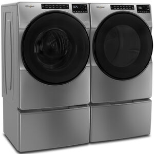 Whirlpool 27 in. 7.4 cu. ft. Front Loading Gas Dryer with 37 Dryer Programs, 7 Dry Options, Sanitize Cycle, Wrinkle Care & Sensor Dry - Chrome Shadow, Chrome Shadow, hires