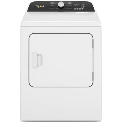 Whirlpool 29 in. 7.0 cu. ft. Long Vent Electric Dryer with Wrinkle Shield Option, Steam Cycle & Sensor Dry - White | WED500CMW