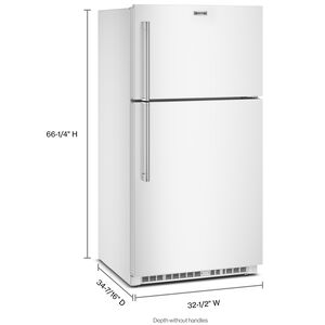 Maytag 33 in. 21.3 cu. ft. Garage-Ready Top Freezer Refrigerator - White, White, hires