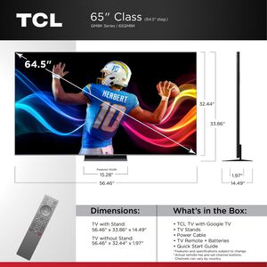 TCL - 65" Class QM8K Series QD-Mini LED 4K UHD Smart Google TV, , hires