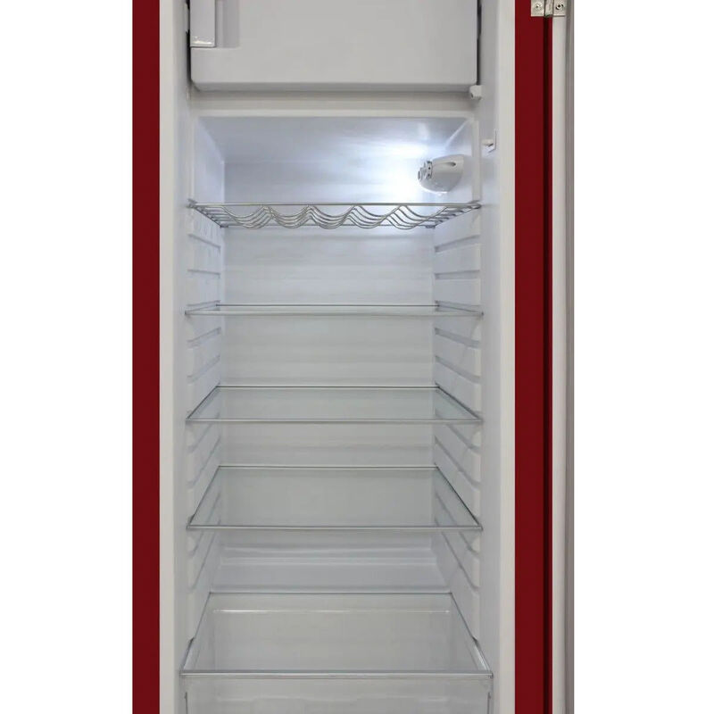 Brama Retro 24 in. 9.9 cu. ft. Top Freezer Refrigerator - Red, Red, hires