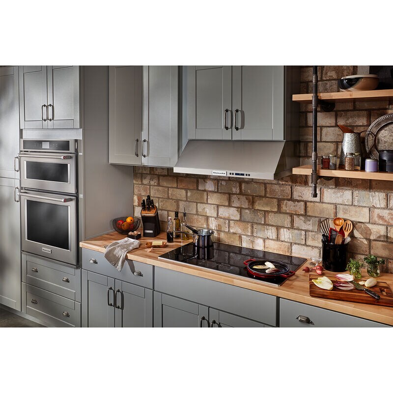 KitchenAid 36 in. 5-Burner Electric Cooktop with Simmer Burner & Power Burner - Stainless Steel, , hires