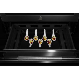 JennAir 30 in. 6.8 cu. ft. Air Fry True European Convection Slide-In Electric Range with Radiant Burners - Stainless Steel, , hires