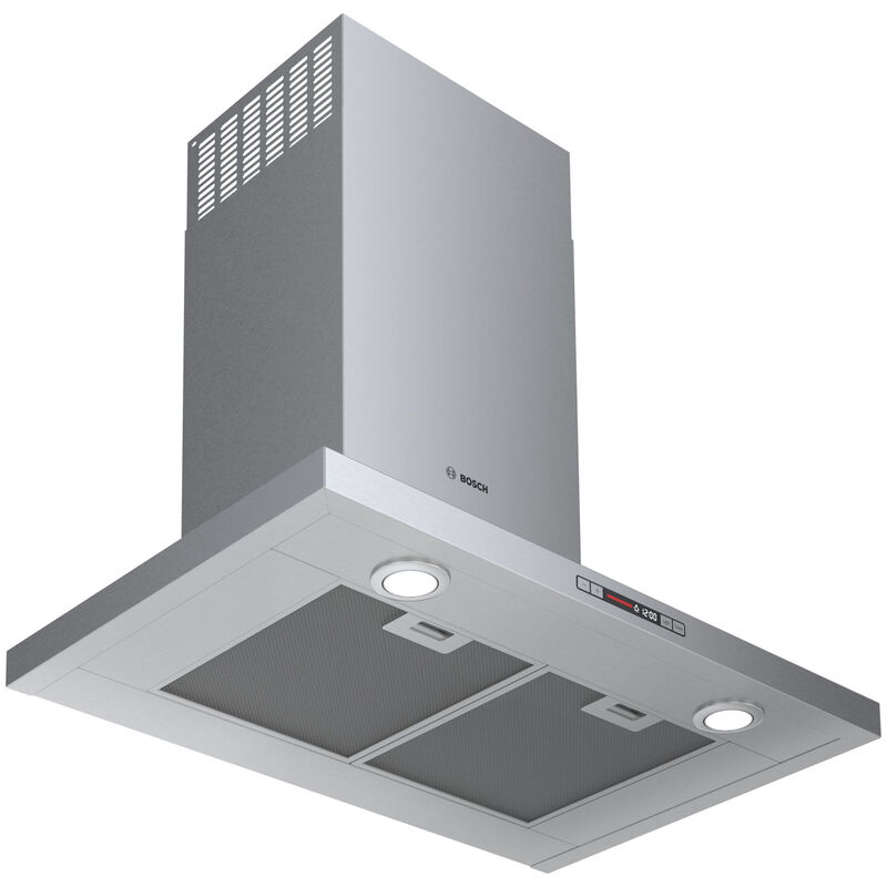 Bosch 300 Series 30 in. Convertible Chimney Style Range Hood with 300 CFM, 3 Fan Speeds & 2 LED Lights - Stainless Steel, , hires