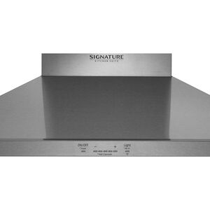 Signature Kitchen Suite 36 in. Smart Ducted Chimney Style Range Hood with 600 CFM, 5 Fan Speeds & 1 LED Light - Stainless Steel, , hires