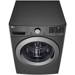 LG 27 in. 5.0 cu. ft. Stackable Front Load Washer with 6 Motion Technology, Tub Clean System & Speed Wash Cycle - Middle Black, , hires