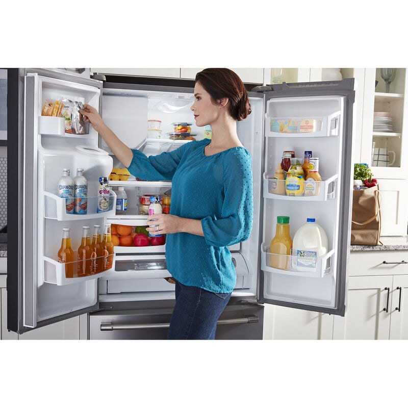 Maytag 36 in. 24.7 cu. ft. French Door Refrigerator with Ice & Water Dispenser - Fingerprint Resistant Stainless Steel, , hires