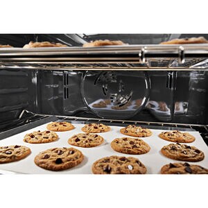 KitchenAid 30 in. 5 cu. ft. Smart Electric Single Wall Oven with True European Convection - Black Stainless Steel with PrintShield Finish, Black Stainless Steel with PrintShield Finish, hires