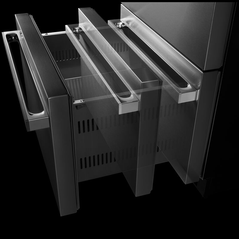 JennAir Noir 24 in. 4.7 cu. ft. Double Refrigerator & Freezer Drawer - Stainless Steel, , hires