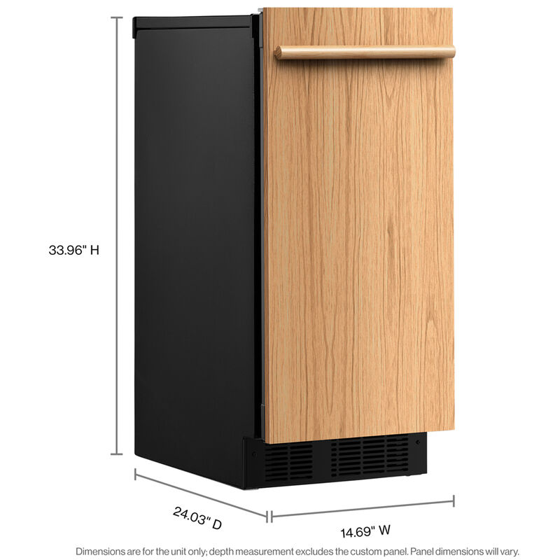 KitchenAid 15 in. Built-In Undercounter Ice Maker with 25 lb. Ice Storage, Auto-Defrost & Digital Control - Custom Panel Ready, Custom Panel Required, hires