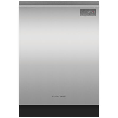 Fisher & Paykel Series 7 24 in. Front Control Smart Dishwasher with 46 dBa Sound Level & Pocket - Stainless Steel | DW24UNT2X2