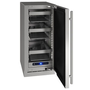 U-Line 5 Class Series 15 in. 2.9 cu. ft. Compact Beverage Center with Digital Control - Stainless Steel, , hires