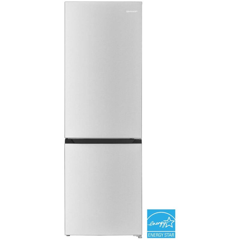 Sharp 24 in. 10.3 cu. ft. Counter Depth Bottom Freezer Refrigerator - Stainless Steel, , hires