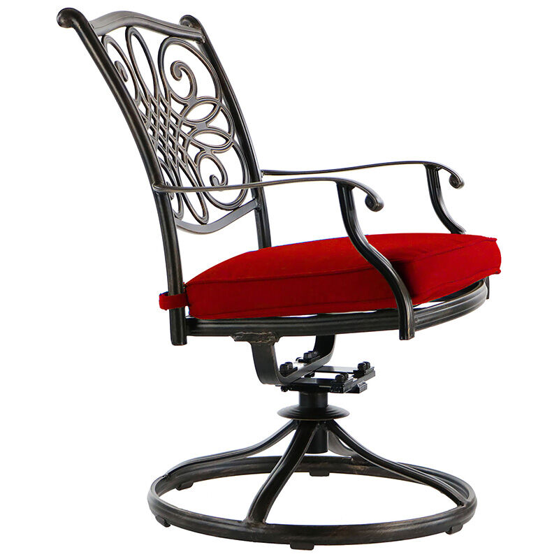 Hanover Traditions 9-Piece 60" Square Dining Set-Red, , hires