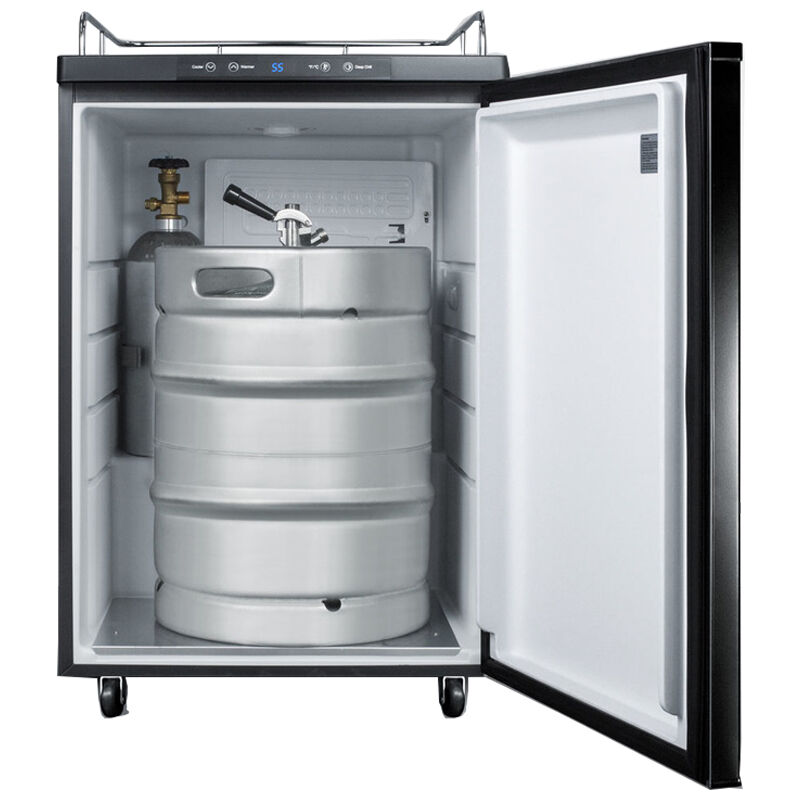 Summit 24 in. 5.6 cu. ft. Beer Dispenser with Digital Controls & Digital Thermostat - Black, , hires